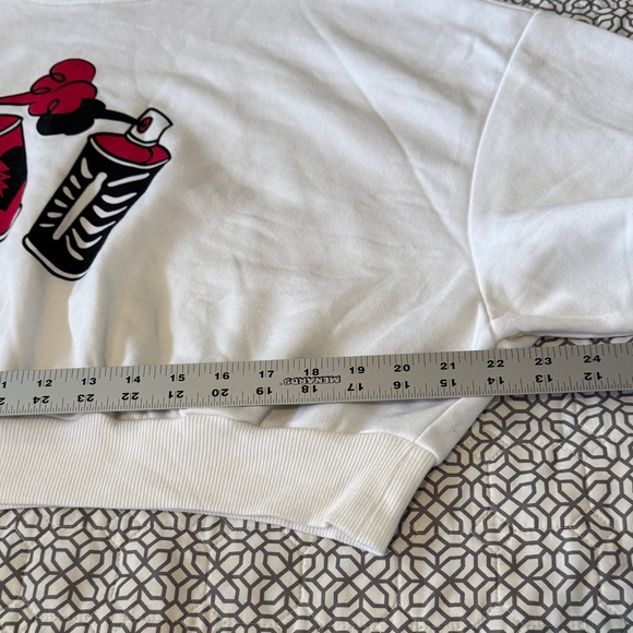 Divided White Fortnite Cropped Sweatshirt - Picture 5 of 6
